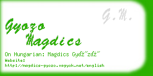gyozo magdics business card